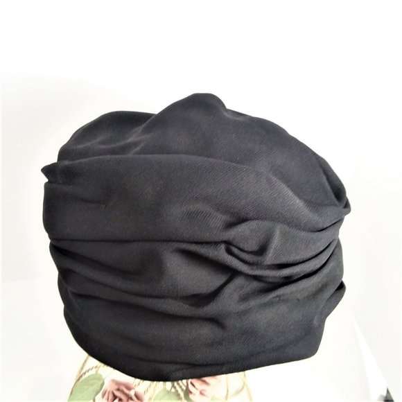 Vintage Hat Women's Union Made Hudsons 1940's Church Layered Black Collectable - Picture 2 of 10